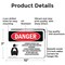Signmission Carbon Dioxide Gas Ventilate Danger Sign, Aluminum, 10in W x 7in L, 2PK OS-2PACK-DS-A-710-L-2413 - alternate 3